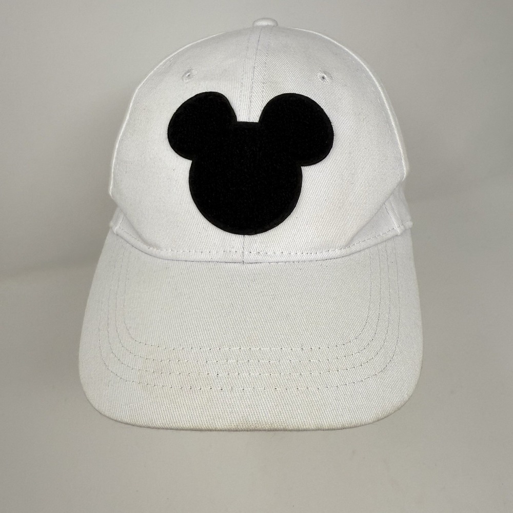 Disney Mickey Mouse Silhouette Adjustable Snapback Hat Cap White